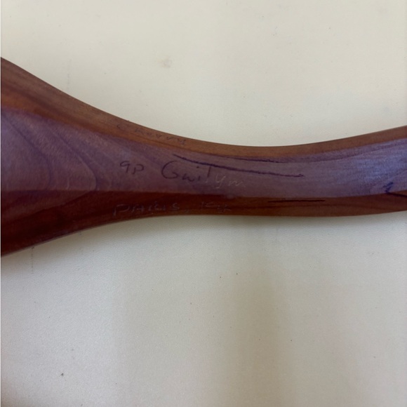 Vintage cherry wood hand carved spoons signed Paris, Ky, thanksgiving - Picture 7 of 10